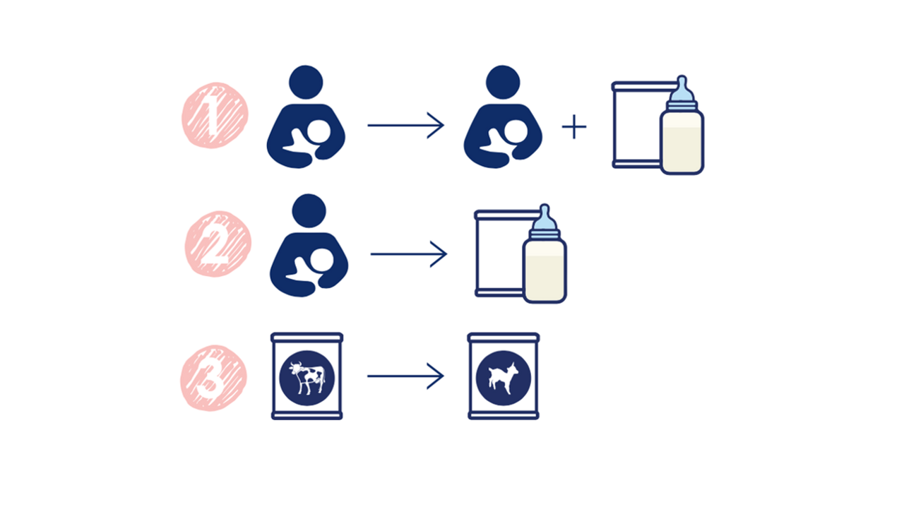 3 common feeding transitions